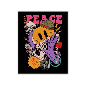 استیکر تزئینی موبایل و تبلت ماسا دیزاین مدل SM00033 PEACE