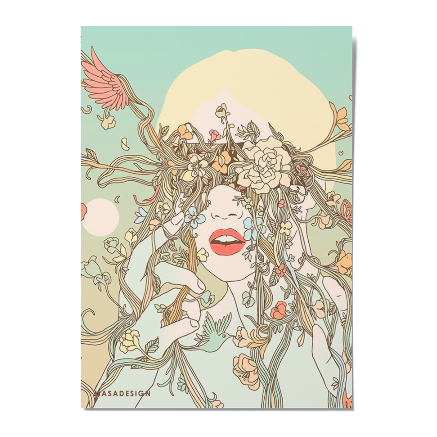 کارت پستال ماسا دیزاین مدل POSTSM0033 GIRL