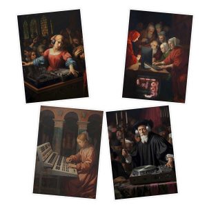 استیکر لپ تاپ ماسا دیزاین طرح paintimg کد SAM140 مجموعه 4 عددی