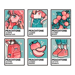 استیکر لپ تاپ ماسا دیزاین طرح pantone کد SAL13 مجموعه 6 عددی