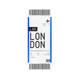استیکر لپ تاپ ماسا دیزاین طرح تیکت LONDON مدل STK1436