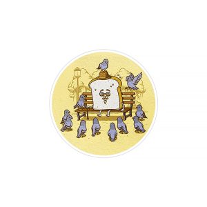 استیکر لپ تاپ ماسا دیزاین طرح نان و پرنده مدل STK412