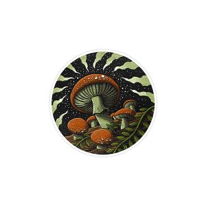 استیکر لپ تاپ ماسا دیزاین طرح magic mushroom مدل STK575