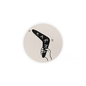 استیکر لپ تاپ ماسا دیزاین طرح karma مدل STK764