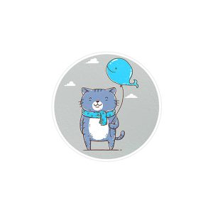 استیکر لپ تاپ ماسا دیزاین طرح گربه مدل STK896