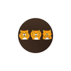 استیکر لپ تاپ ماسا دیزاین طرح سه گربه مدل STK899