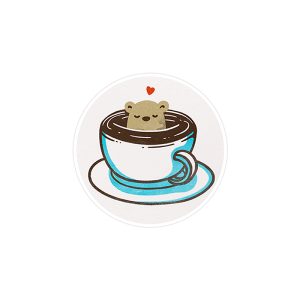 استیکر لپ تاپ ماسا دیزاین طرح لیوان قهوه مدل STK923