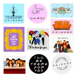 استیکر لپ تاپ ماسا دیزاین طرح Friends کد STL0162 مجموعه 10 عددی