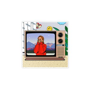 استیکر لپ تاپ ماسا دیزاین طرح tv مدل STKA0087