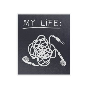 استیکر لپ تاپ ماسا دیزاین طرح my life مدل STK1026