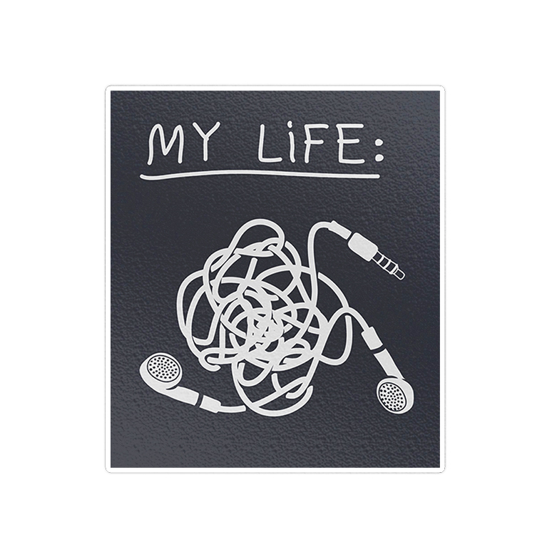 استیکر لپ تاپ ماسا دیزاین طرح my life مدل STK1026