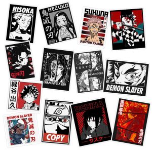 استیکر لپ تاپ ماسا دیزاین طرح ANIME کد COLS108 مجموعه 13 عددی