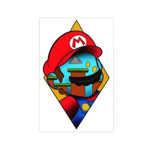 استیکر لپ تاپ ماسا دیزاین طرح mario مدل STKA00356