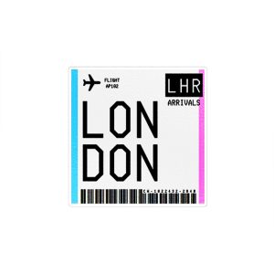 استیکر لپ تاپ ماسا دیزاین طرح تیکت LONDON مدل STK1439