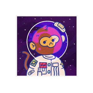 استیکر لپ تاپ ماسا دیزاین طرح میمون مدل STKJO