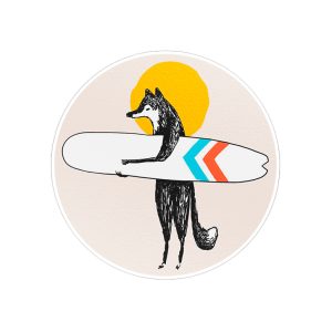 استیکر لپ تاپ ماسا دیزاین طرح روباه مدل STK1171
