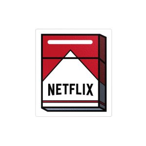 استیکر لپ تاپ ماسا دیزاین طرح NETFILIX مدل STKA005