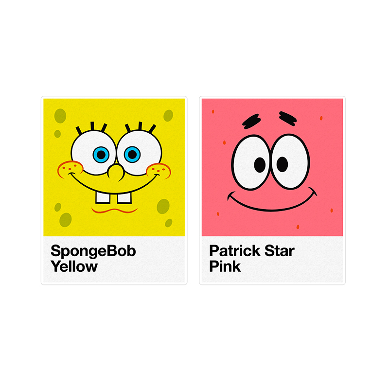 استیکر لپ تاپ ماسا دیزاین طرح sponge bob patrick کد COL019 مجموعه 2 عددی