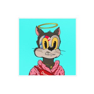 استیکر لپ تاپ ماسا دیزاین طرح CAT مدل STKJO