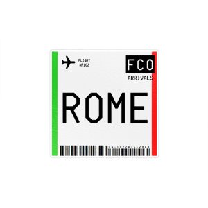 استیکر لپ تاپ ماسا دیزاین طرح تیکت ROME مدل STK1441