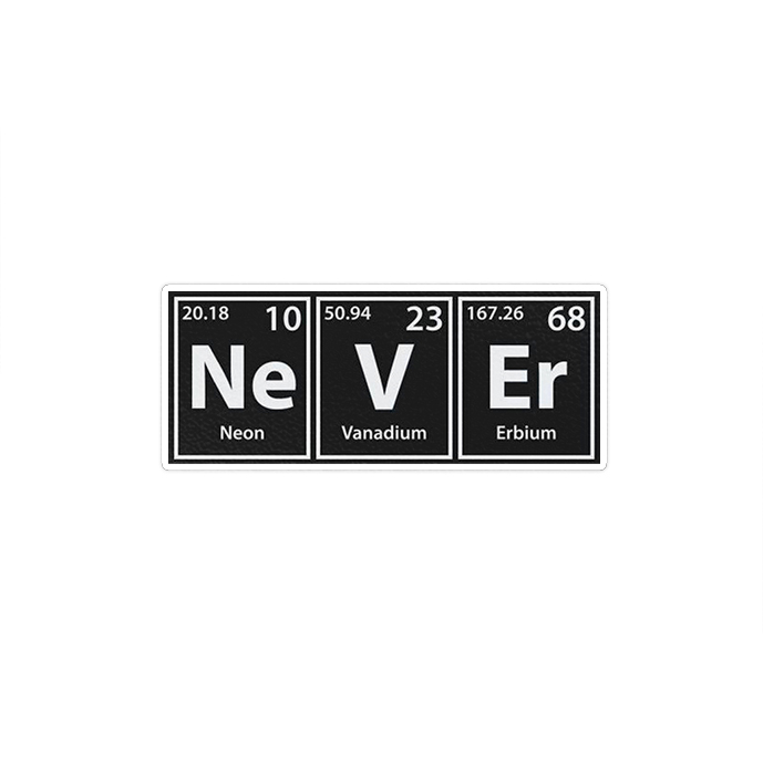 استیکر لپ تاپ ماسا دیزاین طرح NEVER مدل STK1686