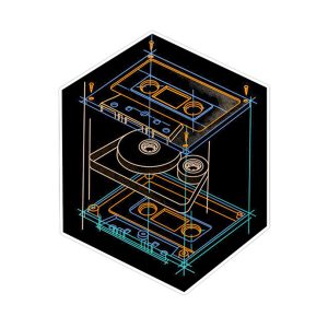 استیکر لپ تاپ ماسا دیزاین طرح CASET مدل STKA00464