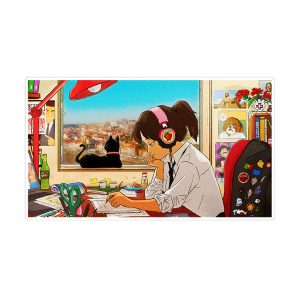 استیکر لپ تاپ ماسا دیزاین طرح Lofi مدل STK1584