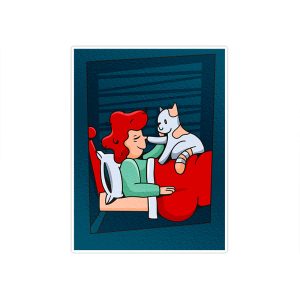 استیکر تزئینی موبایل و تبلت ماسا دیزاین مدل stkv0205 طرح گربه