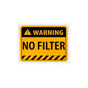 استیکر لپ تاپ ماسا دیزاین طرح no filter مدل STKA0034