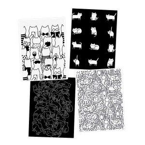 استیکر لپ تاپ ماسا دیزاین طرح CAT کد COLSA مجموعه 4 عددی