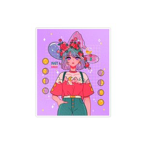 استیکر لپ تاپ ماسا دیزاین طرح GIRL مدل STKA0026