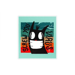 استیکر تزئینی موبایل و تبلت ماسا دیزاین مدل stkv0213 طرح گربه