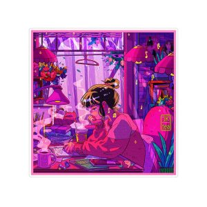 استیکر لپ تاپ ماسا دیزاین طرح Lofi مدل STK1573