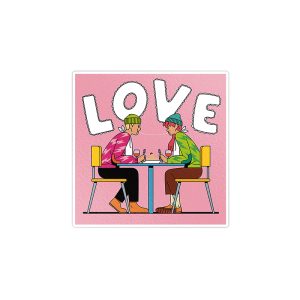 استیکر لپ تاپ ماسا دیزاین طرح LOVE مدل STKA0085