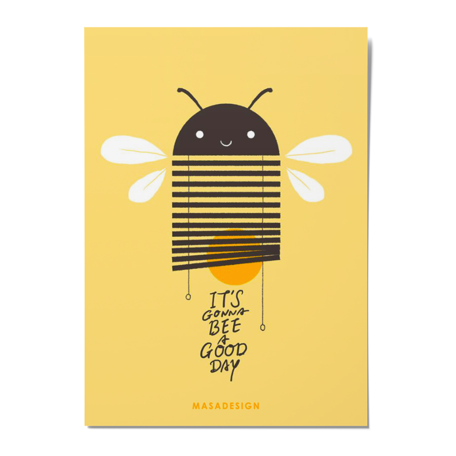 کارت پستال ماسا دیزاین طرح bees مدل POSH021