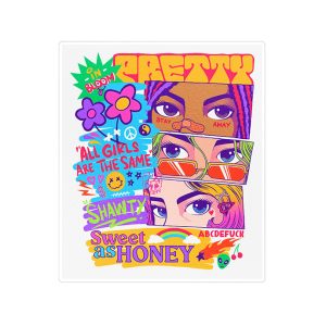 استیکر تزئینی موبایل و تبلت ماسا دیزاین مدل SM00046 GIRL