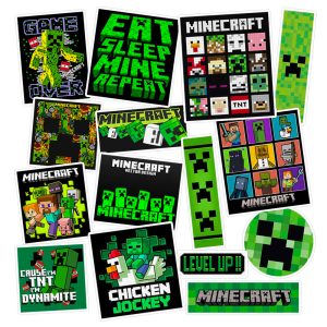 استیکر لپ تاپ ماسا دیزاین طرح گیمینگ کد minecraft 02 مجموعه 15 عددی