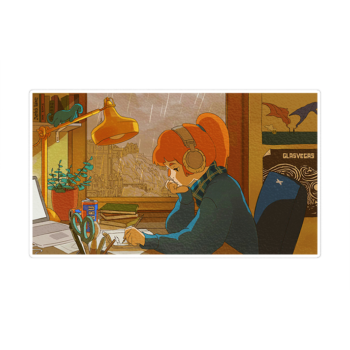 استیکر لپ تاپ ماسا دیزاین طرح Lofi مدل STK1576