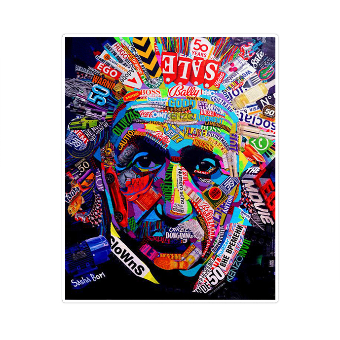 استیکر لپ تاپ ماسا دیزاین طرح Albert Einstein مدل STKJO