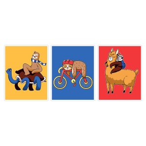 استیکر لپ تاپ ماسا دیزاین طرح lama کد COL053 مجموعه 3 عددی