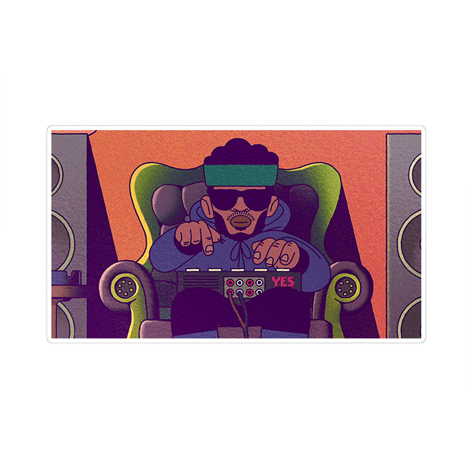استیکر لپ تاپ ماسا دیزاین طرح DJ مدل STK1596