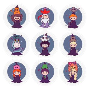 استیکر لپ تاپ ماسا دیزاین طرح Harry Potter کد COL032 مجموعه 9 عددی