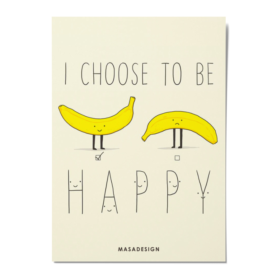 کارت پستال ماسا دیزاین طرح happy مدل POSH026