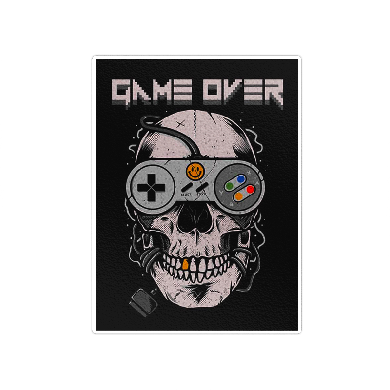 استیکر تزئینی موبایل و تبلت ماسا دیزاین طرح game over مدل sn046