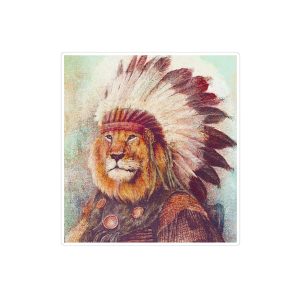 استیکر لپ تاپ ماسا دیزاین طرح LION مدل STKA00461
