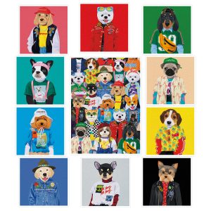 استیکر لپ تاپ ماسا دیزاین طرح DOG کد COL003 مجموعه 11 عددی