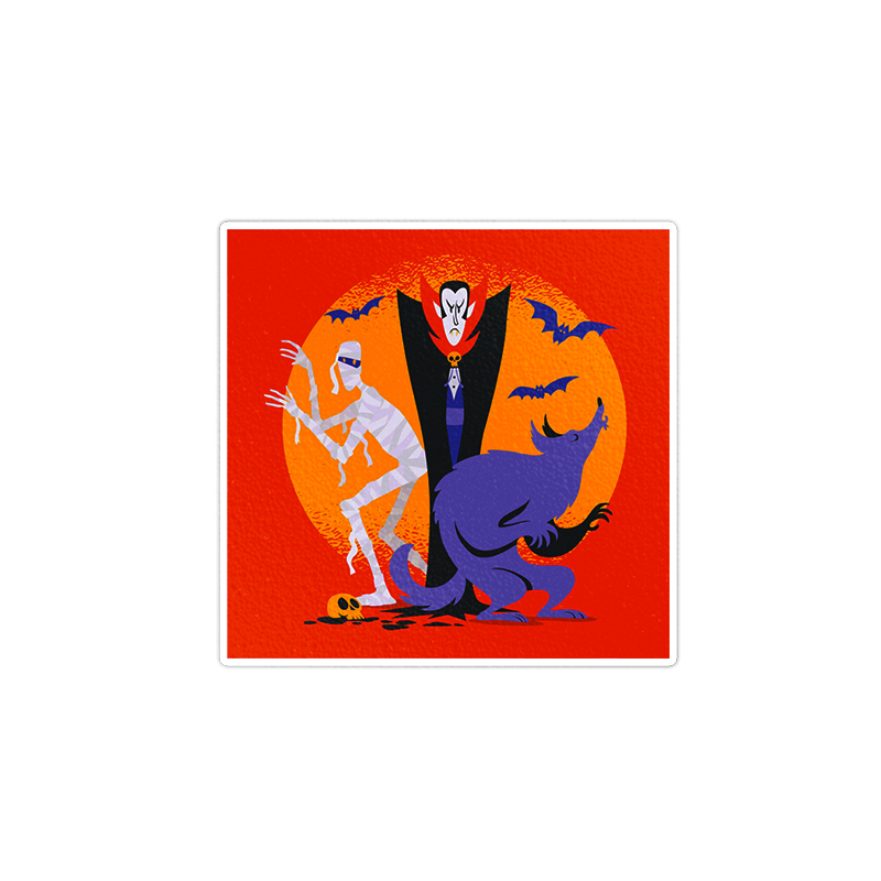 استیکر تزئینی موبایل و تبلت ماسا دیزاین مدل stkv03713 طرح halloween