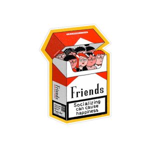 استیکر لپ تاپ ماسا دیزاین طرح friend مدل STKA00437