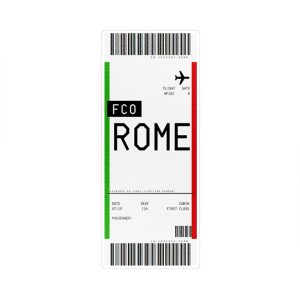 استیکر لپ تاپ ماسا دیزاین طرح تیکت ROME مدل STK1438